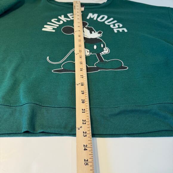 Disney Mickey Mouse Green Sweatshirt 2X Plus Oversized Cozy Streetwear - Picture 7 of 8